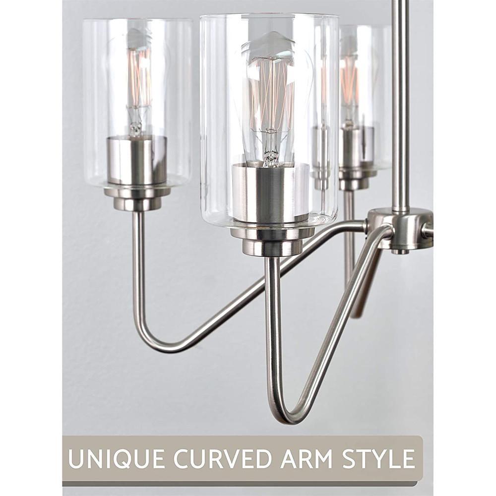 5 Light Candelabra Design Electroplated Glass Modern Chandelier