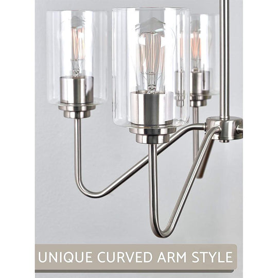 5 Light Candelabra Design Electroplated Glass Modern Chandelier