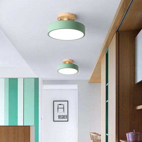 Round Shapes 3-Step Dimming LED Modern Flush Mount Ceiling Light
