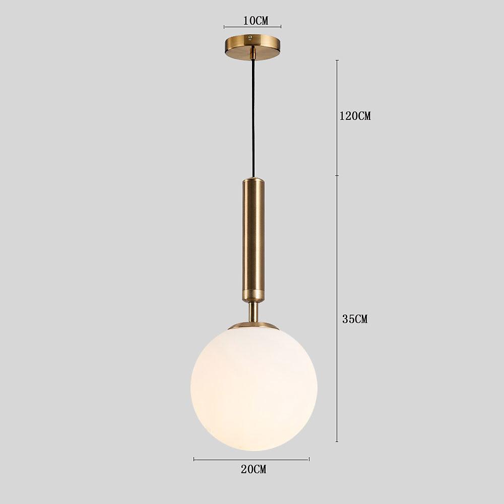 Globe-Shaped Electroplated Glass LED Pendant Light