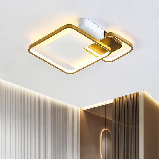 Multiple Square Circular LED Nordic Flush Mount Ceiling Light