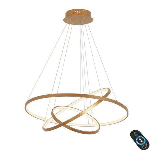 Interweaved 3 Ring Chandelier Light Dimmable Antique Chandelier