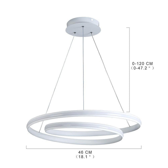 18'' Spiral-Shaped Dimmable LED Modern Pendant Light