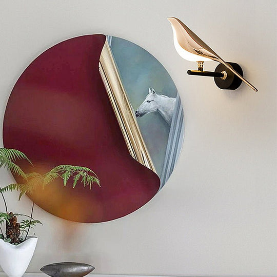 Magpies Creative Bird Adjustable LED Wall Lamp