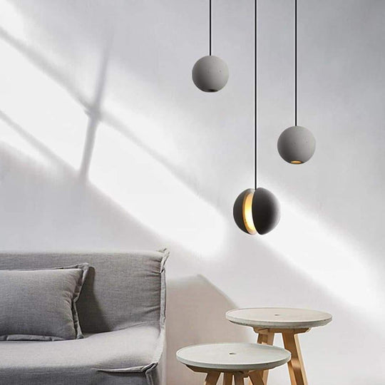 Vintage Ceramic Pendant Light with Unique LED Spherical Design