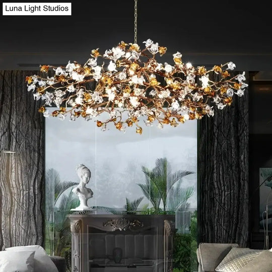 Copper Branch Chandelier – Retro Luxury Pendant Lighting