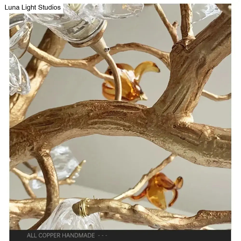 Copper Branch Chandelier – Retro Luxury Pendant Lighting