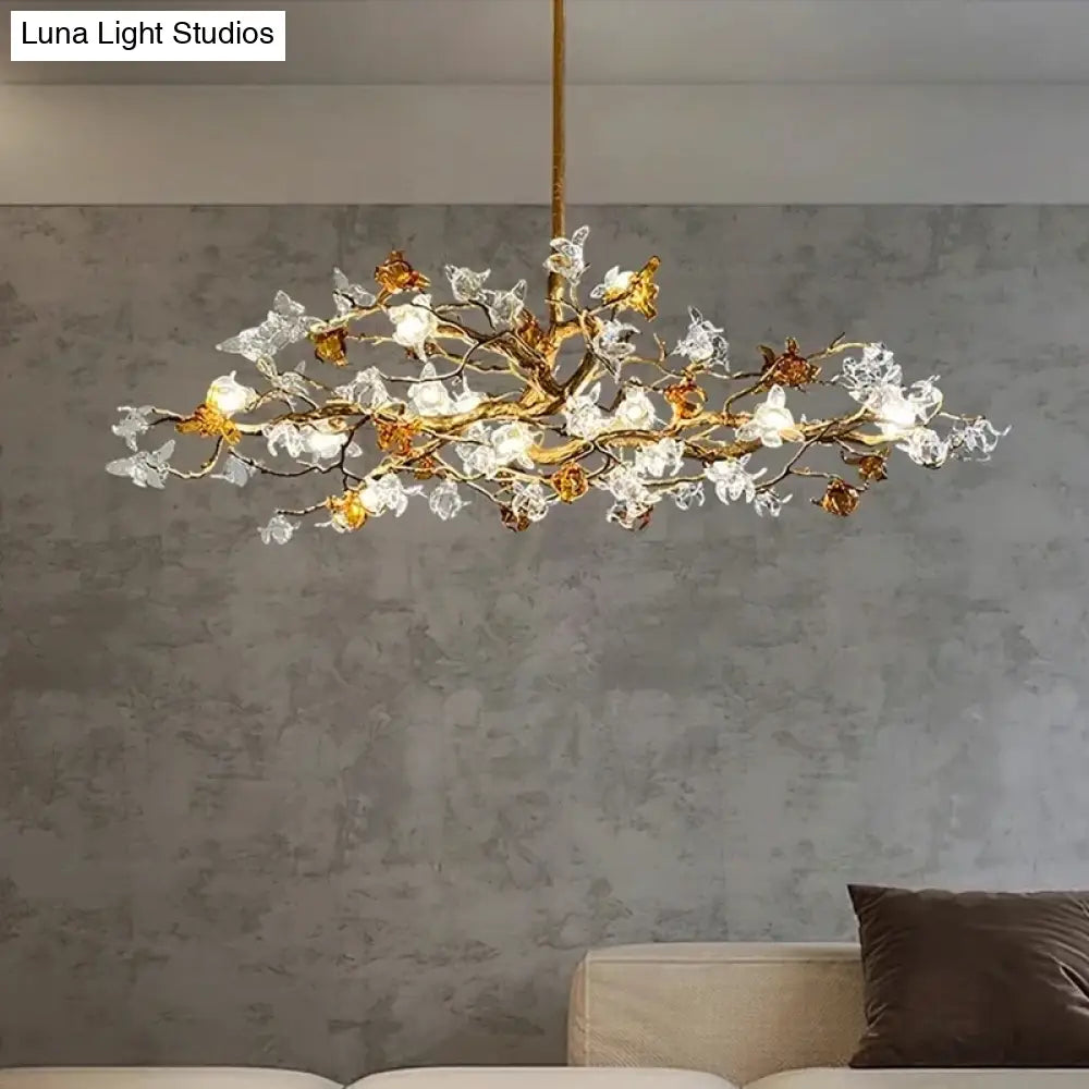 Copper Branch Chandelier – Retro Luxury Pendant Lighting