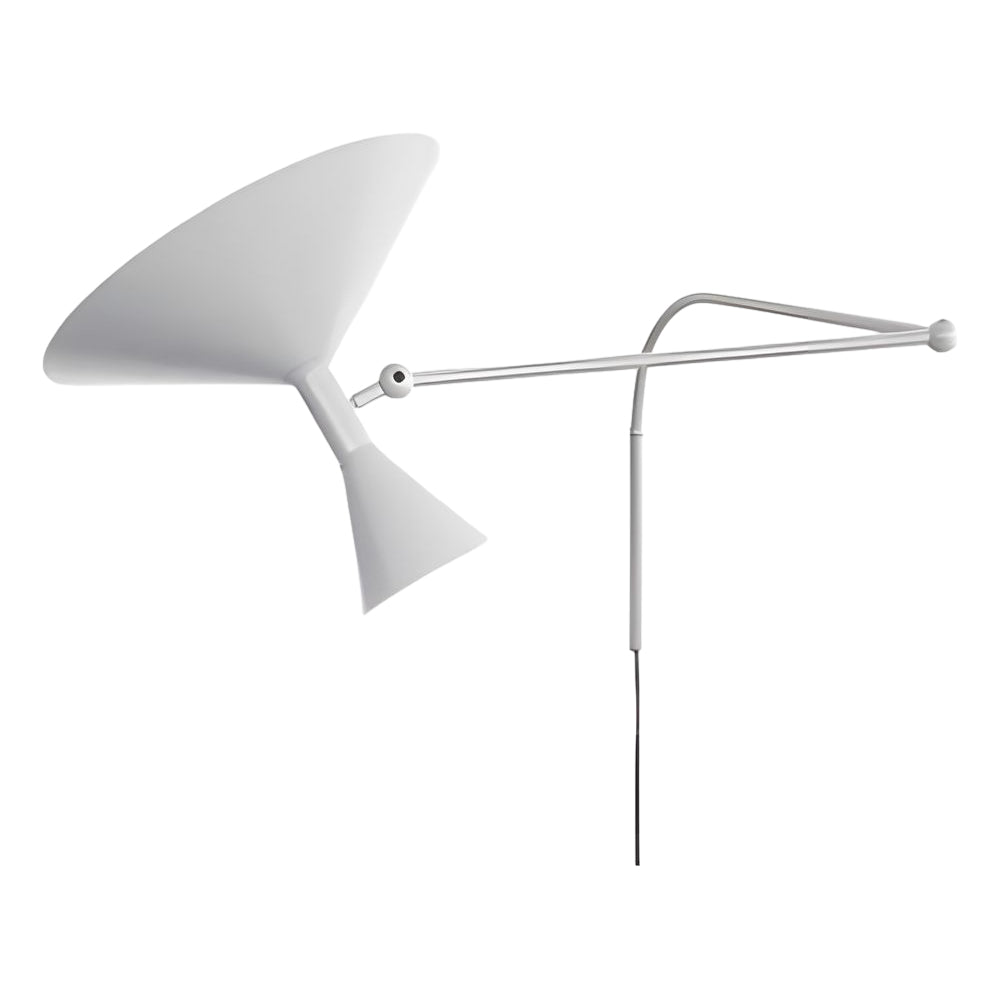 Marseille Swing Arm Wall Lamp – Adjustable Long Metal Arm Trumpet Sconce