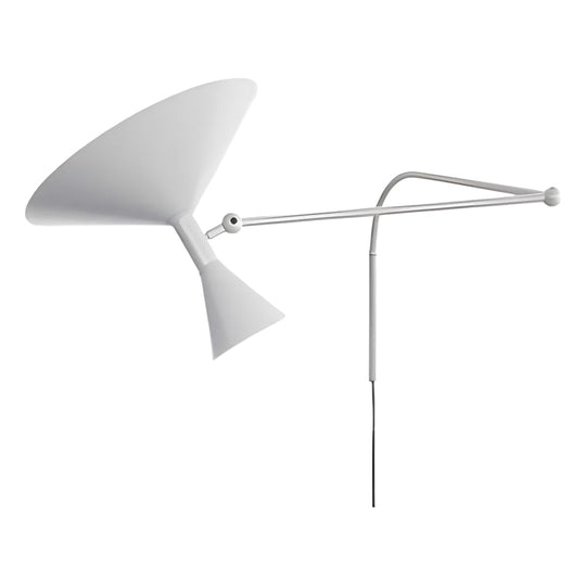 Marseille Swing Arm Wall Lamp – Adjustable Long Metal Arm Trumpet Sconce