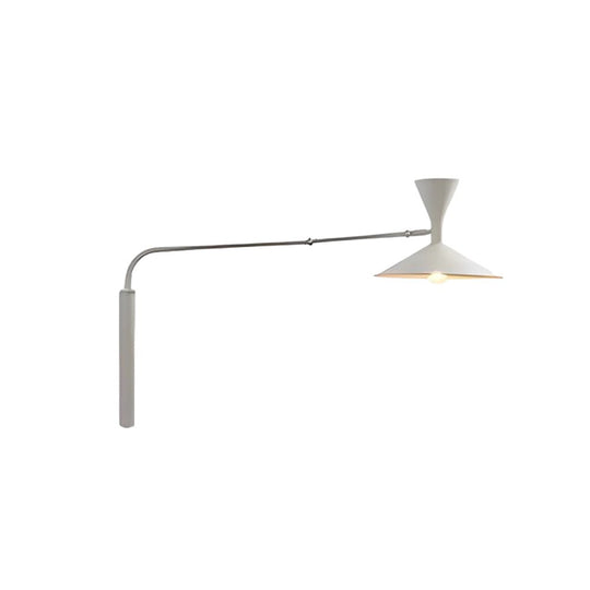 Marseille Swing Arm Wall Lamp – Adjustable Long Metal Arm Trumpet Sconce