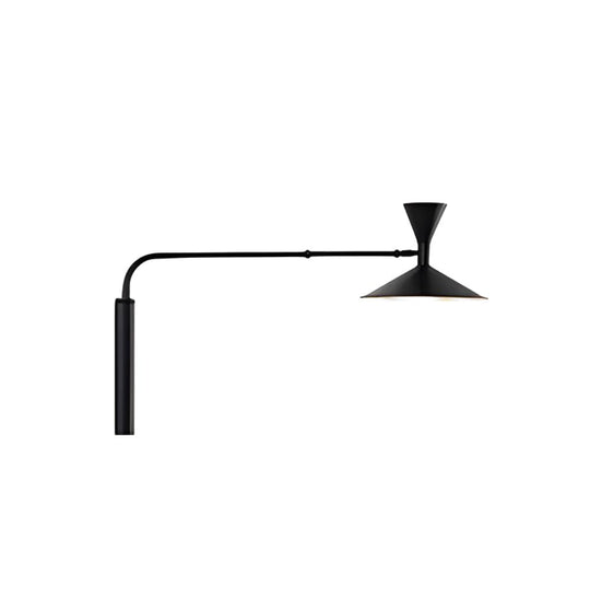 Marseille Swing Arm Wall Lamp – Adjustable Long Metal Arm Trumpet Sconce