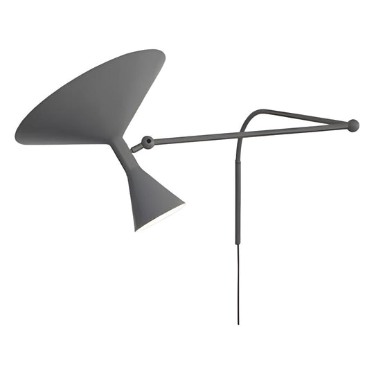 Marseille Swing Arm Wall Lamp – Adjustable Long Metal Arm Trumpet Sconce