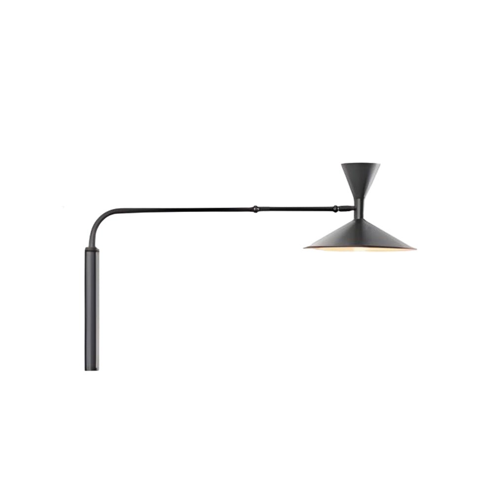 Marseille Swing Arm Wall Lamp – Adjustable Long Metal Arm Trumpet Sconce
