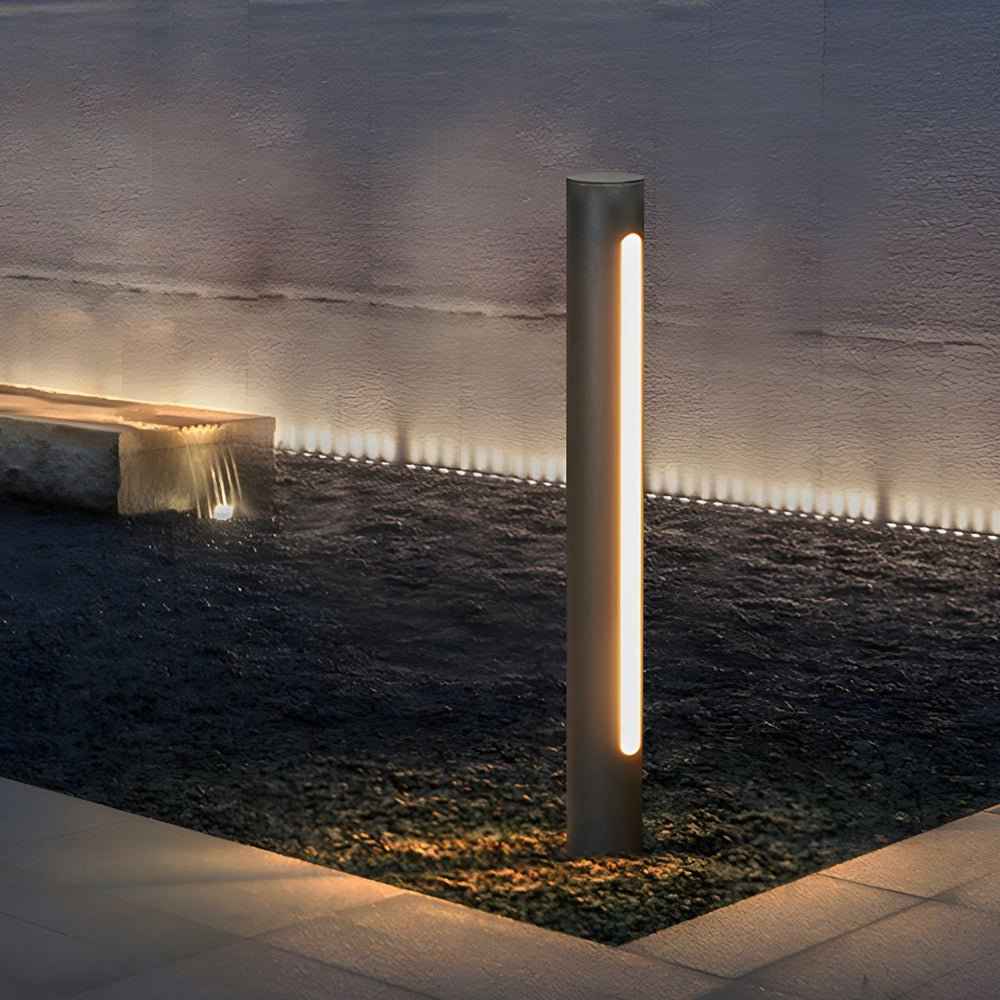 Black Matte LED Cylinder Outdoor Pathway Light