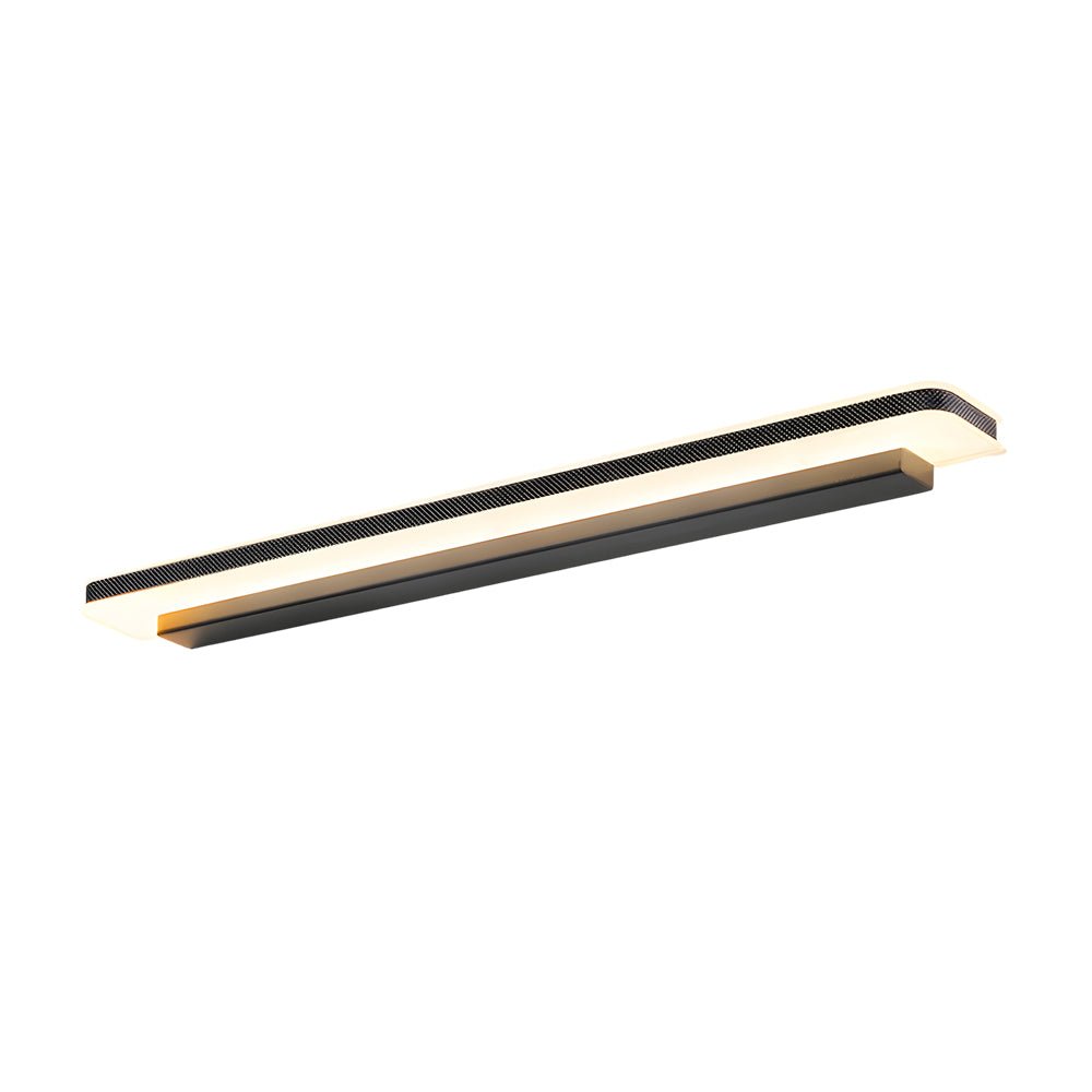 Matte Black Linear LED Bathroom Vanity Light with Acrylic