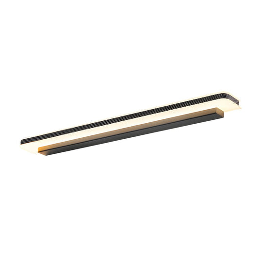 Matte Black Linear LED Bathroom Vanity Light with Acrylic