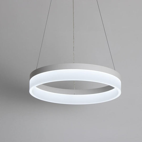 Circular Contemporary – Aluminum Acrylic LED Pendant Ceiling Light