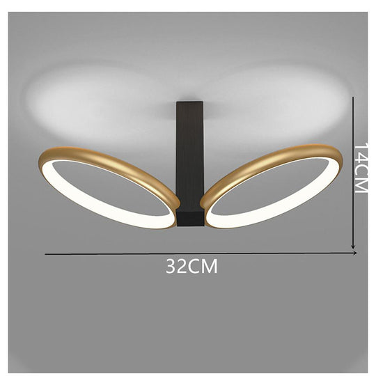 Squares Reflective Gold LED Flush Mount Ceiling Light