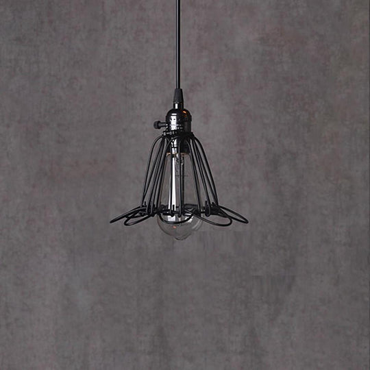 Industrial Metal Lantern Pendant Light