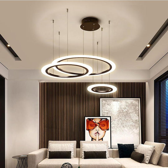 Artistic Circles LED Modern Chandelier Pendant Light