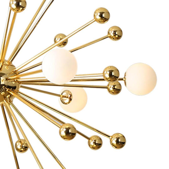 Nordic Globe Sputnik 18-Bulb LED Chandelier – Modern Gold Finish