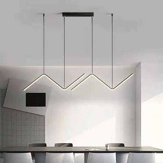 Zigzag Wave Nordic LED Dining Room Pendant Light