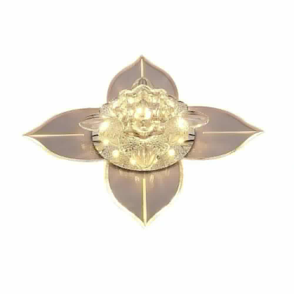 4-Pointed Classic Star LED Multi-Color Crystal Modern Flush Mount Ceiling Light