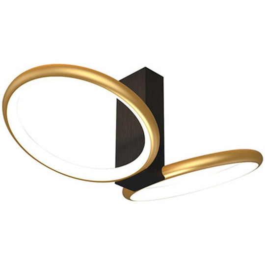 Squares Reflective Gold LED Flush Mount Ceiling Light