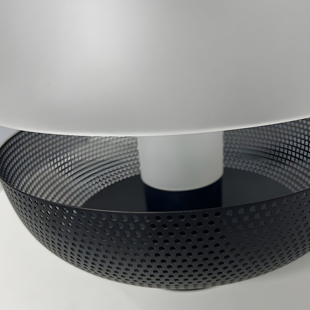 Mesh Metal and Frosted Glass LED 11 Inch Table Lamp