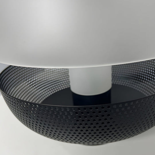 Mesh Metal and Frosted Glass LED 11 Inch Table Lamp