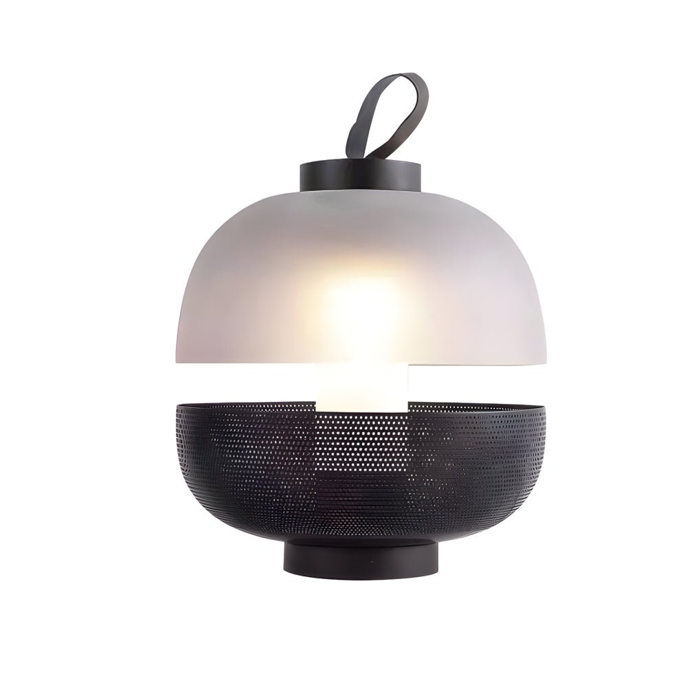 Mesh Metal and Frosted Glass LED 11 Inch Table Lamp