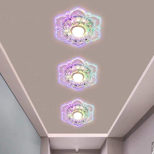 Floral Ornate LED Flush Mount Ceiling Light