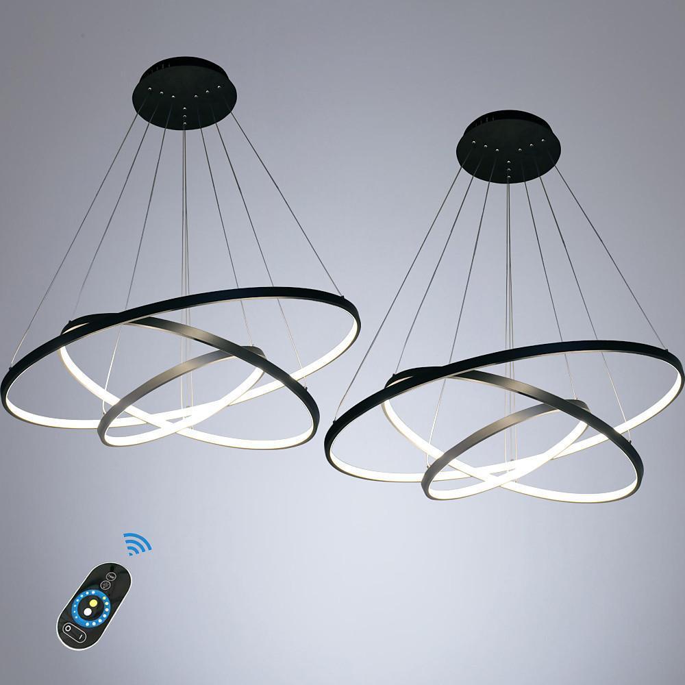 Adjustable Interweaved Ring Dimmable LED Modern Chandelier