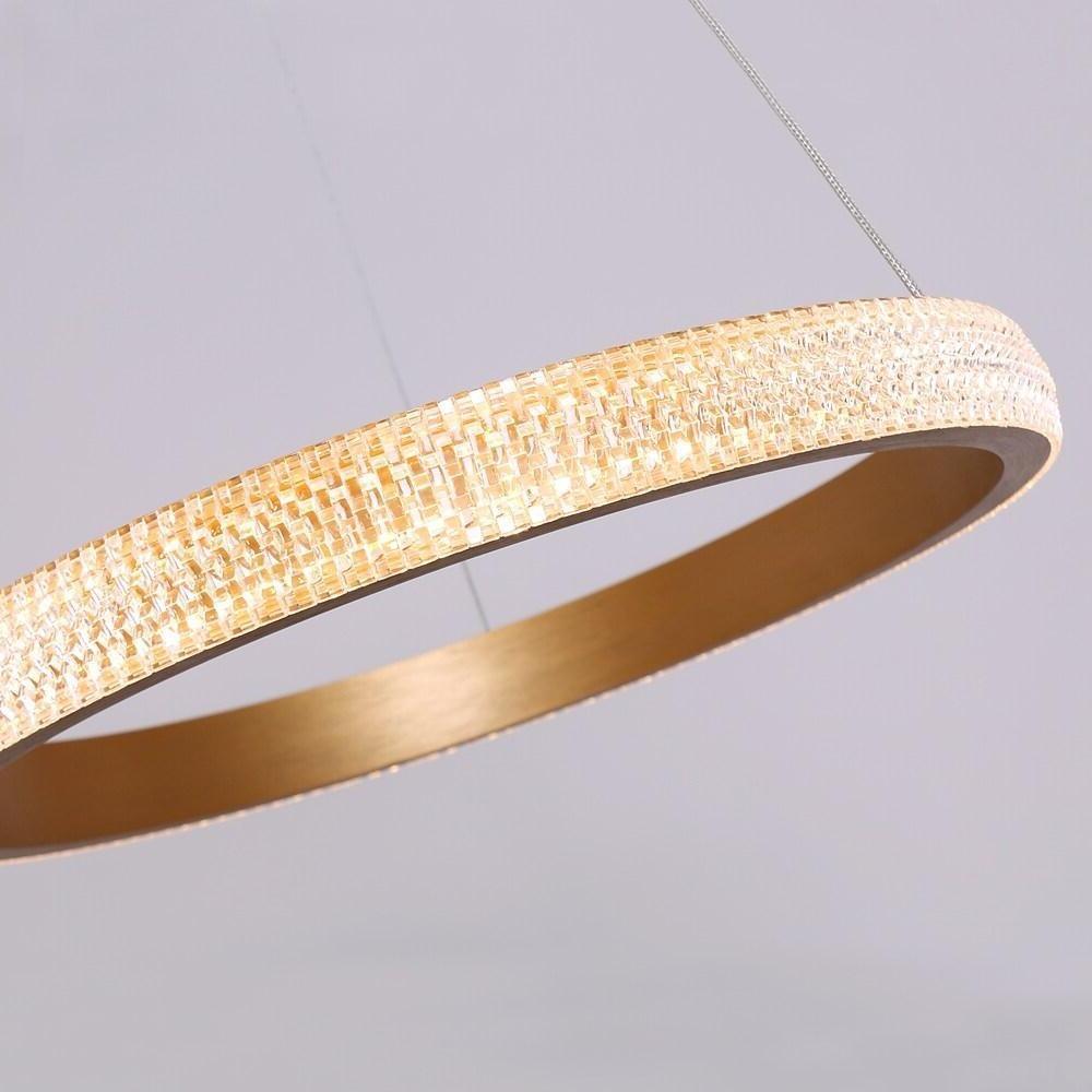 Circular Design LED Gold Modern Chandelier Kitchen Pendant Lighting