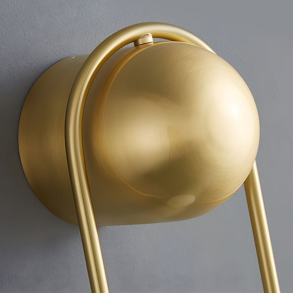 Mila Wall Sconce – 1-Light Glass Globe Wall Light in Gold/Black