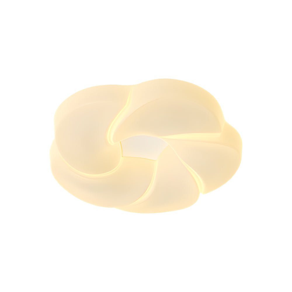 Milky White Flower Ceiling Light with 3-Step Dimming