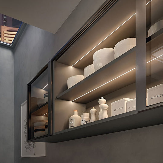 Mini Recessed Invisible LED Strip Cabinet Lights (Set of 4)