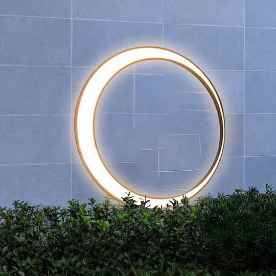 Circular Moon LED Waterproof IP65 Modern Outdoor Wall Light