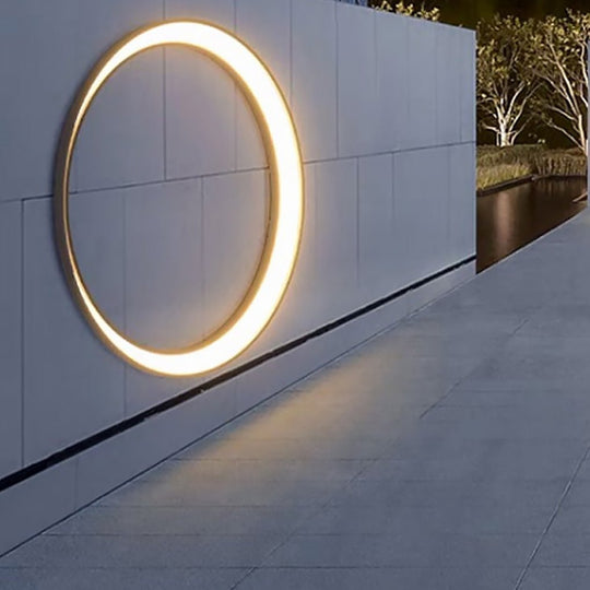 Circular Moon LED Waterproof IP65 Modern Outdoor Wall Light
