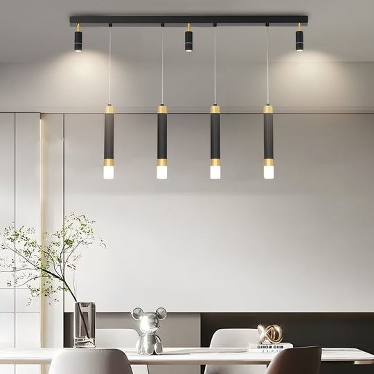 Minimalist Linear Dining Chandelier with 3-Step Dimming