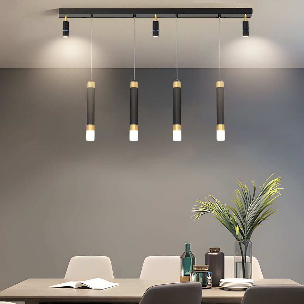 Minimalist Linear Dining Chandelier with 3-Step Dimming