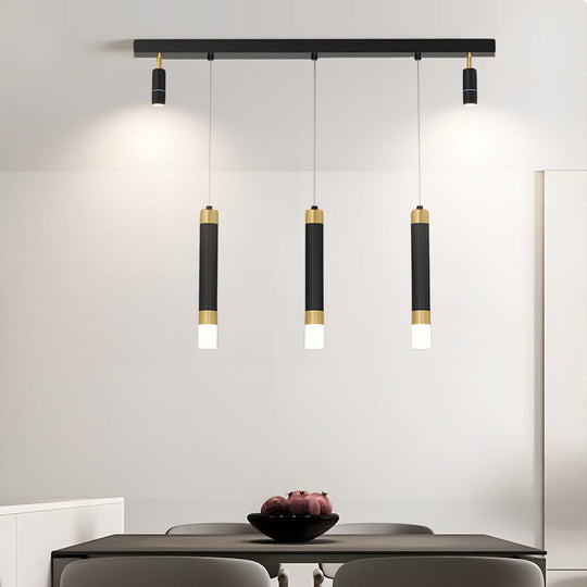 Minimalist Linear Dining Chandelier with 3-Step Dimming