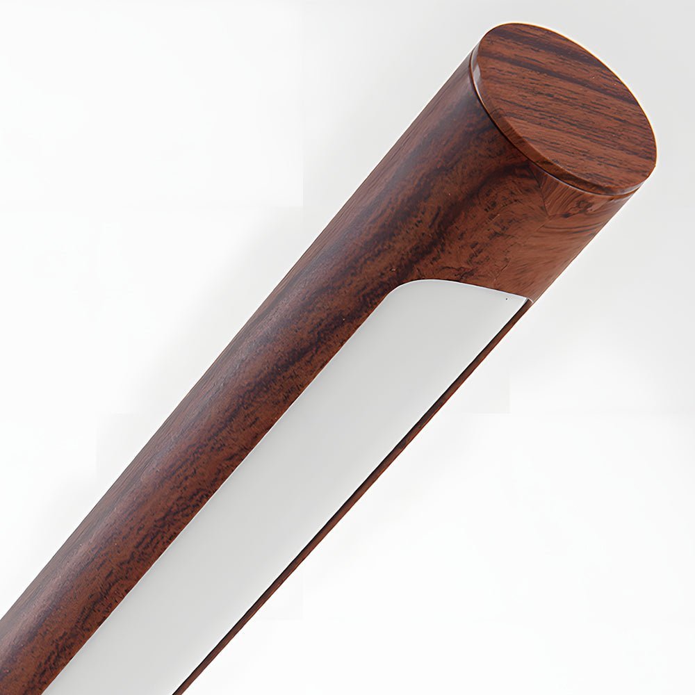 Minimalist Linear Wood LED Desk Lamp with USB Charging