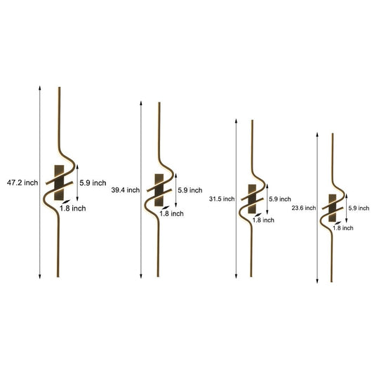 Minimalist Long Wave Black Aluminum LED Wall Lamp