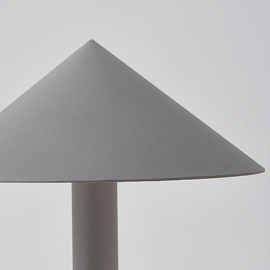Sleek Minimalist Outdoor Umbrella-Shaped LED Post Light