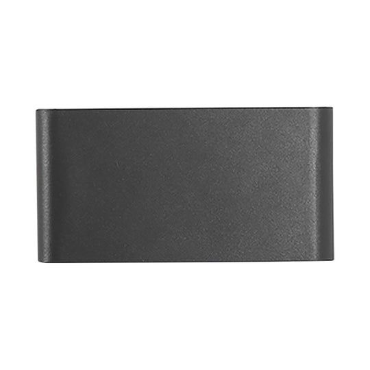 2-Light Black Slim Modern Up and Down LED Outdoor Wall Light
