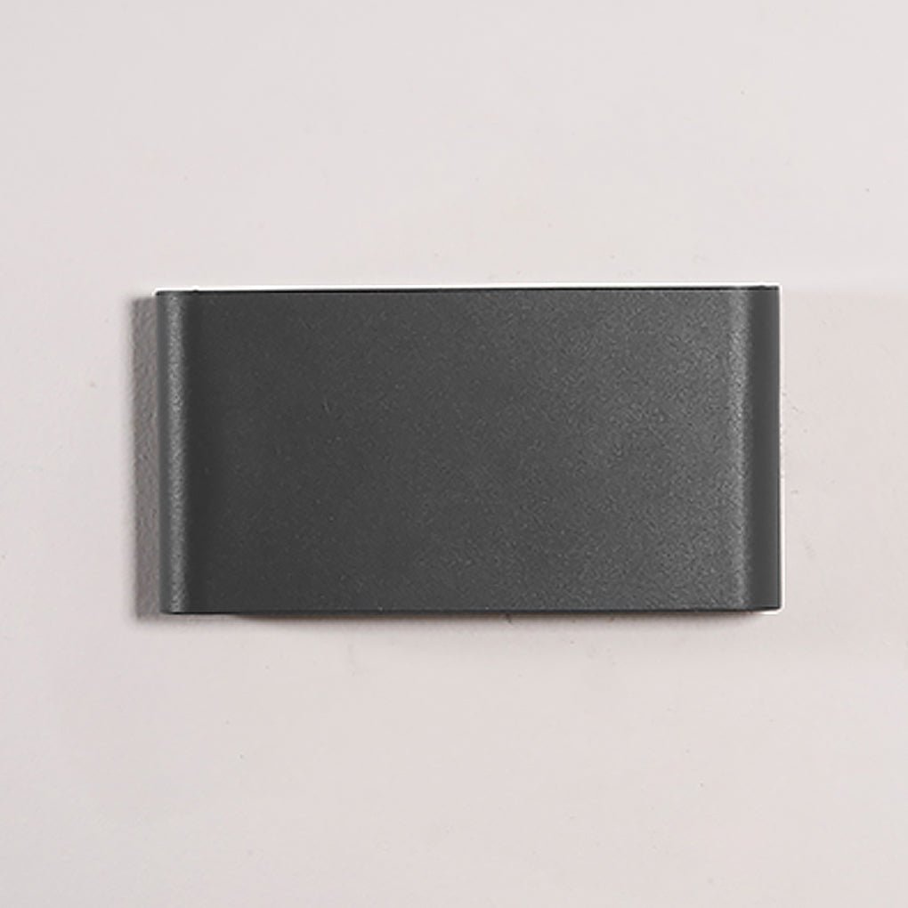 2-Light Black Slim Modern Up and Down LED Outdoor Wall Light