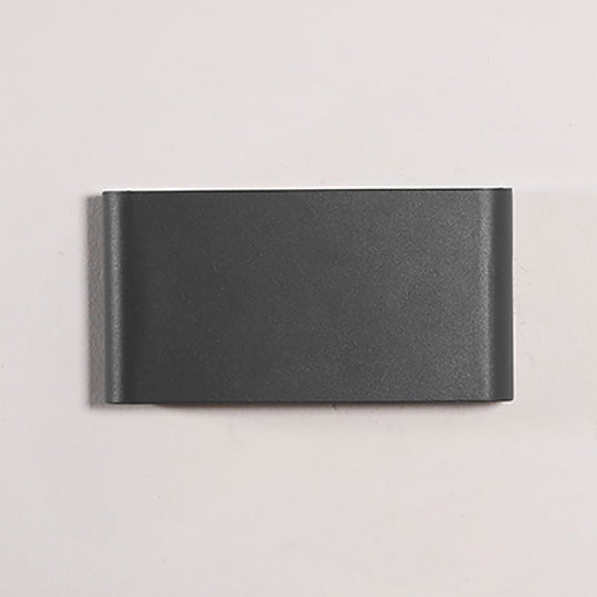 2-Light Black Slim Modern Up and Down LED Outdoor Wall Light