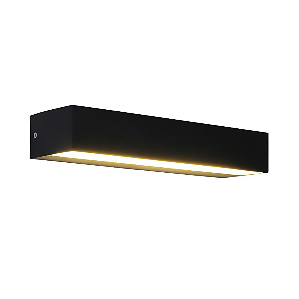 Matte Black Wall Mounted Rectangle LED Outdoor Wall Light